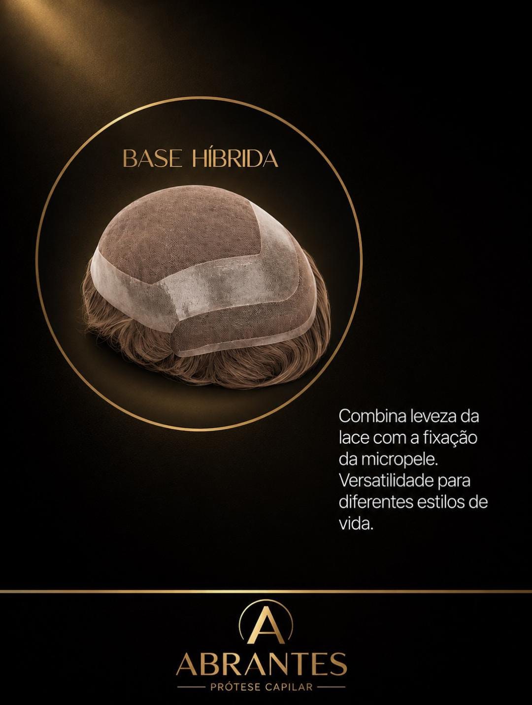 Prótese capilar com base híbrida